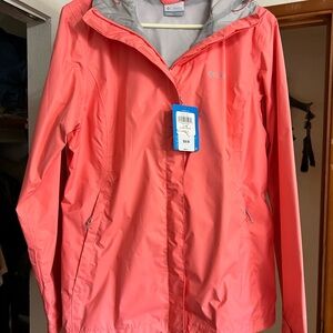 Columbia Women's Vibrant Coral light weight coat